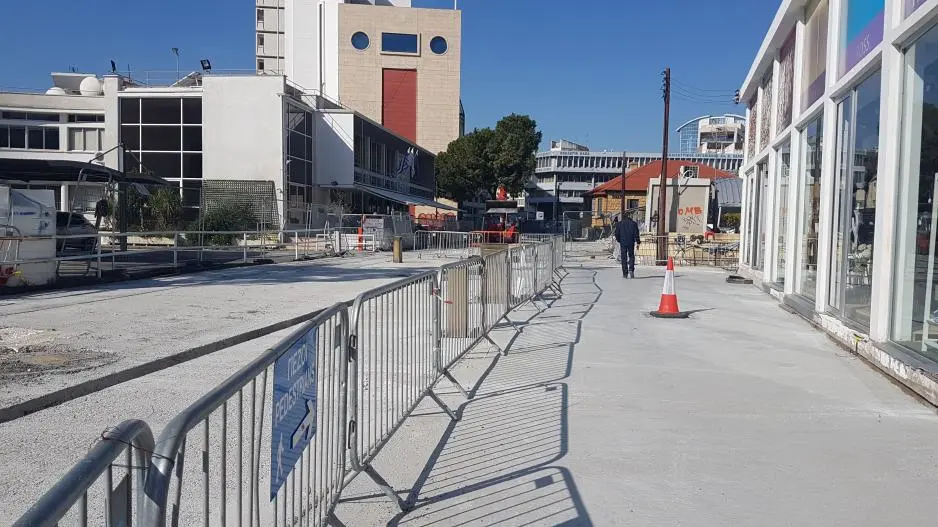 Λευκωσία: Με γοργό ρυθμό συνεχίζονται οι εργασίες στο εμπορικό τρίγωνο