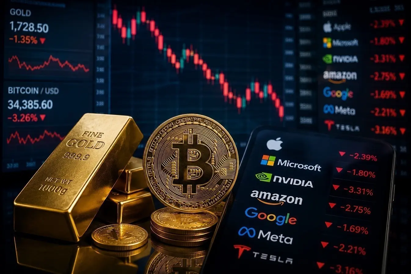 Η πτώση σε χρυσό, Bitcoin και Big Tech δεν αλλάζει το ανοδικό αφήγημα στις αγορές