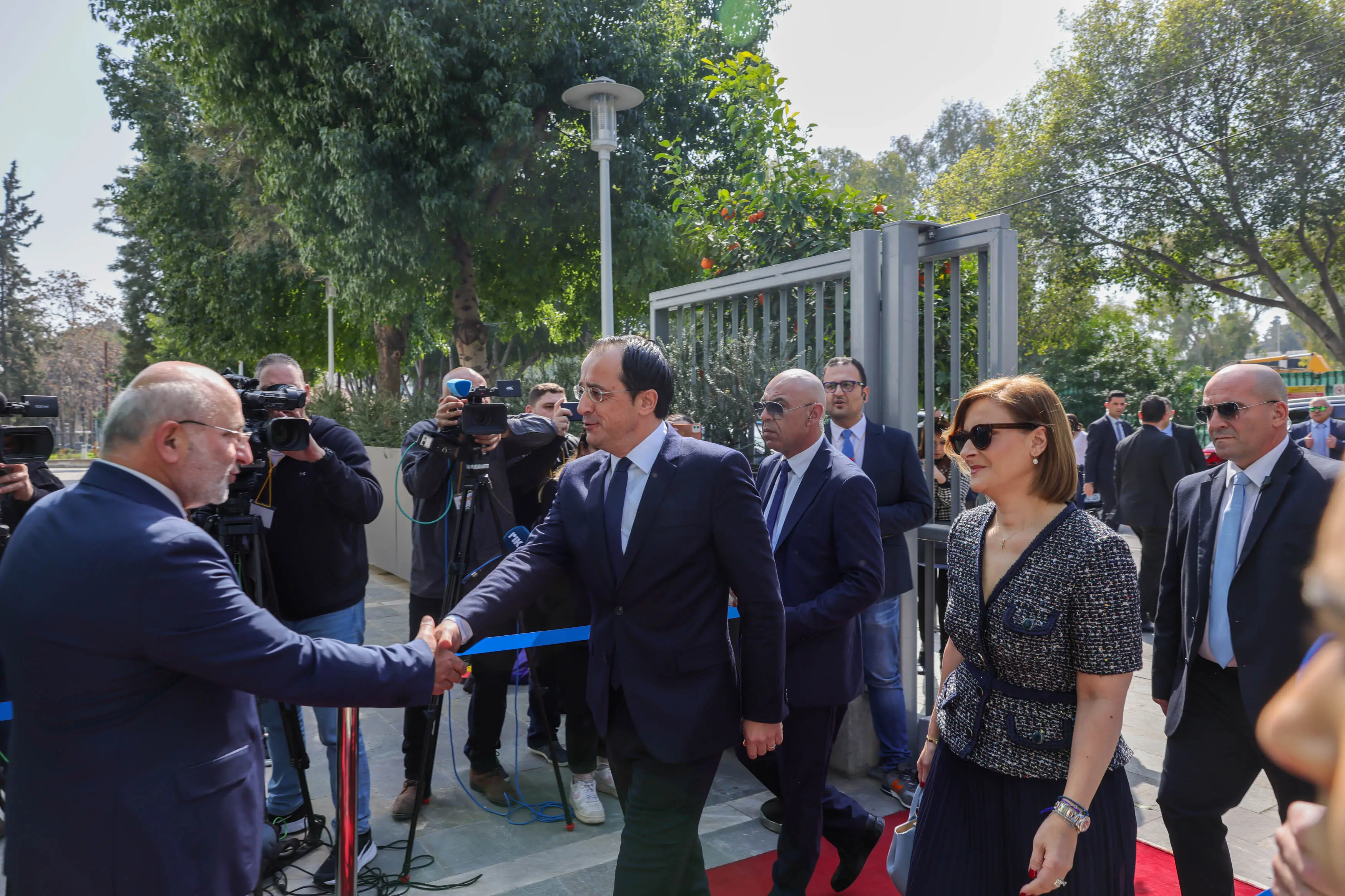 Έφτασε στη Βουλή για την τελετή εγκατάστασης ο Νίκος Χριστοδουλίδης