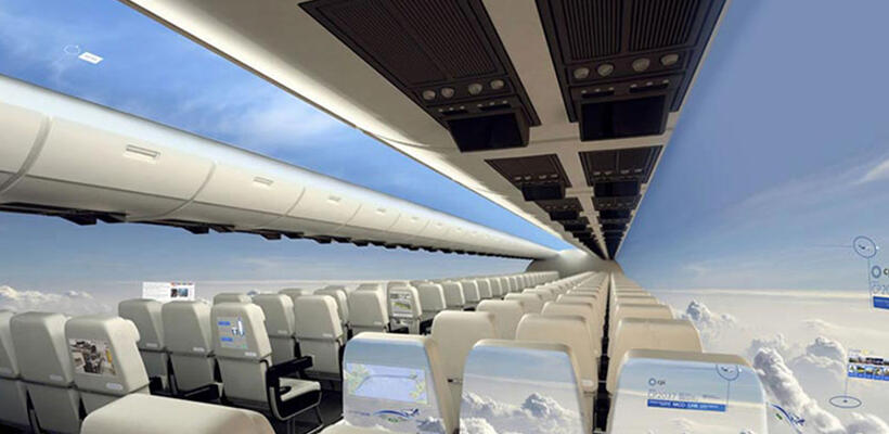 Σε 10 χρόνια τα αεροπλάνα δεν θα έχουν παράθυρα 