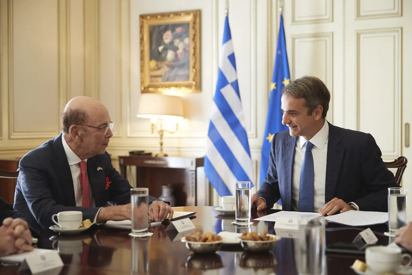 Οι επενδύσεις στο επίκεντρο της συνάντησης Μητσοτάκη - Ρος