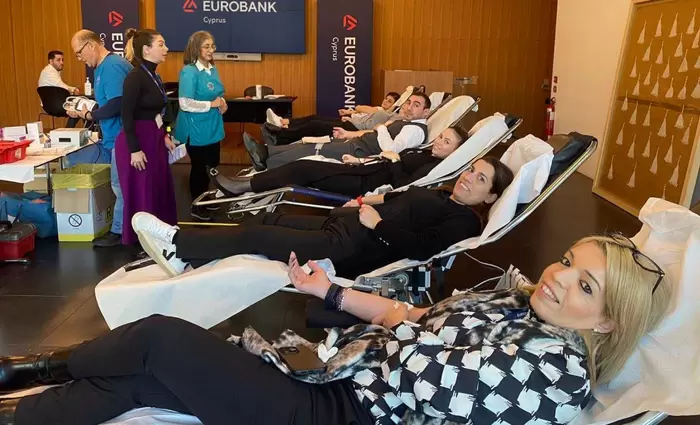 Η Eurobank Κύπρου διοργάνωσε εθελοντική αιμοδοσία και δειγματοληψία για ενίσχυση του αρχείου των Δοτών Μυελού των Οστών