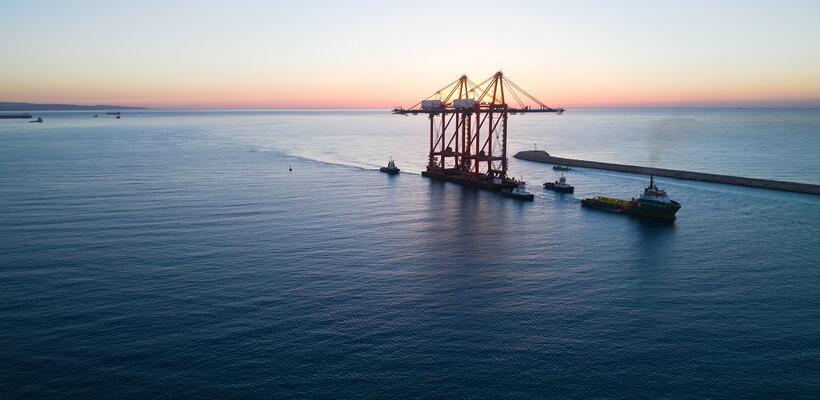 Οι νέες γερανογέφυρες βρίσκονται στο τερματικό της Eurogate