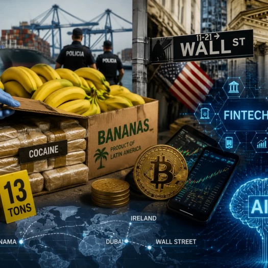 Κοκαΐνη σε μπανάνες, Bitcoin και AI: Η έρευνα που συνδέει Ισπανία, Ντουμπάι και Wall Street